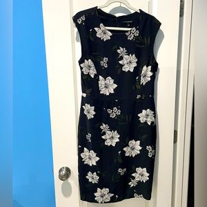 Banana Republic Professional Sleeveless Floral Sheath Dress Size 12